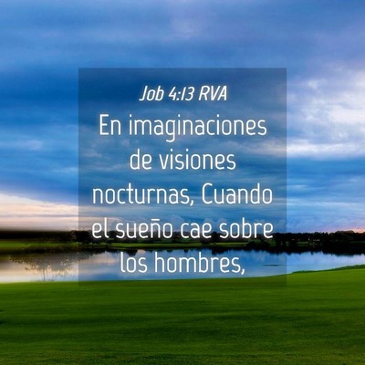 Picture 04 - Job 4:13 RVA - En imaginaciones de visiones nocturnas, Cuando el - Bible Verse Picture
