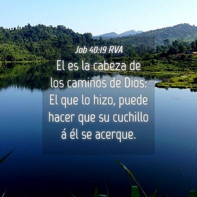 Picture 04 - Job 40:19 RVA - El es la cabeza de los caminos de Dios: El que lo - Bible Verse Picture