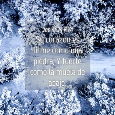 Picture 04 - Job 41:24 RVA - Su corazón es firme como una piedra, Y fuerte - Bible Verse Picture