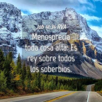Picture 04 - Job 41:34 RVA - Menosprecia toda cosa alta: Es rey sobre todos - Bible Verse Picture