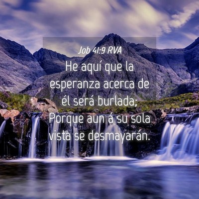Picture 04 - Job 41:9 RVA - He aquí que la esperanza acerca de él será - Bible Verse Picture