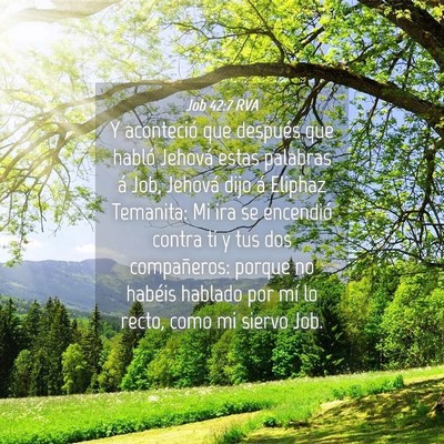Picture 04 - Job 42:7 RVA - Y aconteció que después que habló Jehová - Bible Verse Picture