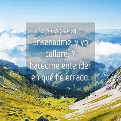 Picture 04 - Job 6:24 RVA - Enseñadme, y yo callaré: Y hacedme entender en - Bible Verse Picture