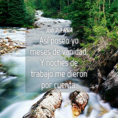 Picture 04 - Job 7:3 RVA - Así poseo yo meses de vanidad, Y noches de - Bible Verse Picture