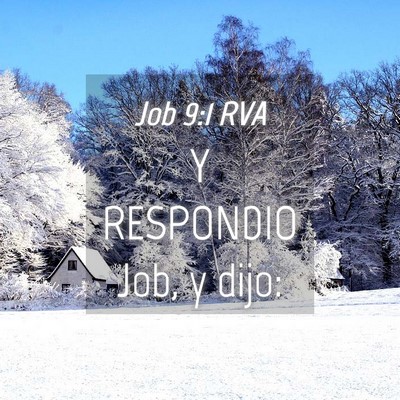 Picture 04 - Job 9:1 RVA - Y RESPONDIO Job, y - Bible Verse Picture