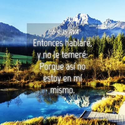 Picture 04 - Job 9:35 RVA - Entonces hablaré, y no le temeré: Porque así - Bible Verse Picture