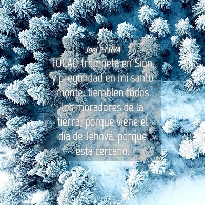 Picture 04 - Joel 2:1 RVA - TOCAD trompeta en Sión, y pregondad en mi santo - Bible Verse Picture