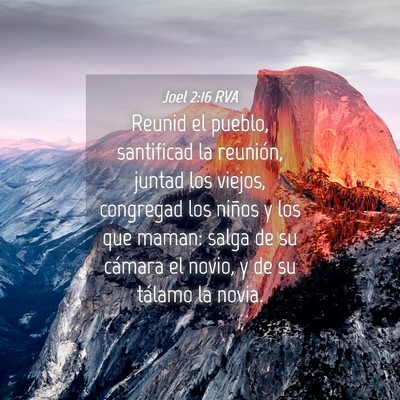 Picture 04 - Joel 2:16 RVA - Reunid el pueblo, santificad la reunión, juntad - Bible Verse Picture
