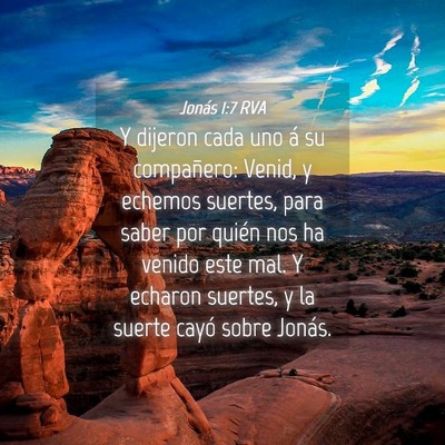 Picture 04 - Jonás 1:7 RVA - Y dijeron cada uno á su compañero: Venid, y - Bible Verse Picture