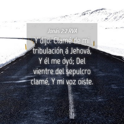 Picture 04 - Jonás 2:2 RVA - Y dijo: Clamé de mi tribulación á Jehová, Y - Bible Verse Picture
