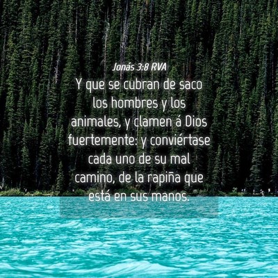 Picture 04 - Jonás 3:8 RVA - Y que se cubran de saco los hombres y los - Bible Verse Picture