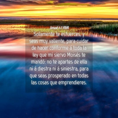 Picture 04 - Josué 1:7 RVA - Solamente te esfuerces, y seas muy valiente, para - Bible Verse Picture