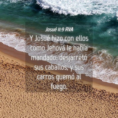 Picture 04 - Josué 11:9 RVA - Y Josué hizo con ellos como Jehová le había - Bible Verse Picture