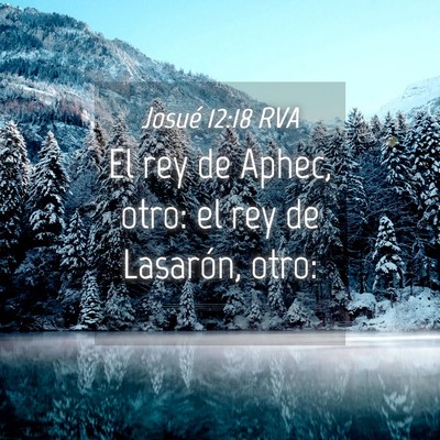 Picture 04 - Josué 12:18 RVA - El rey de Aphec, otro: el rey de Lasarón, - Bible Verse Picture