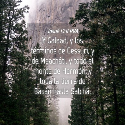 Picture 04 - Josué 13:11 RVA - Y Galaad, y los términos de Gessuri, y de - Bible Verse Picture