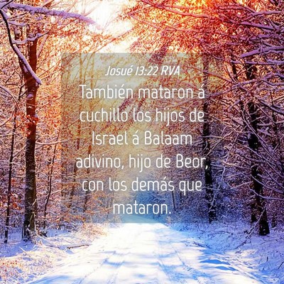 Picture 04 - Josué 13:22 RVA - También mataron á cuchillo los hijos de Israel - Bible Verse Picture