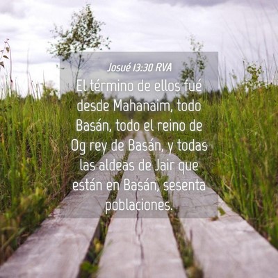 Picture 04 - Josué 13:30 RVA - El término de ellos fué desde Mahanaim, todo - Bible Verse Picture