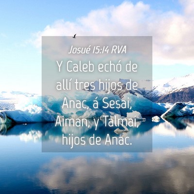 Picture 04 - Josué 15:14 RVA - Y Caleb echó de allí tres hijos de Anac, á - Bible Verse Picture