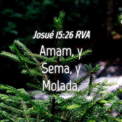 Picture 04 - Josué 15:26 RVA - Amam, y Sema, y - Bible Verse Picture