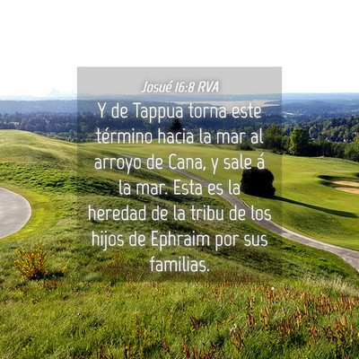 Picture 04 - Josué 16:8 RVA - Y de Tappua torna este término hacia la mar al - Bible Verse Picture