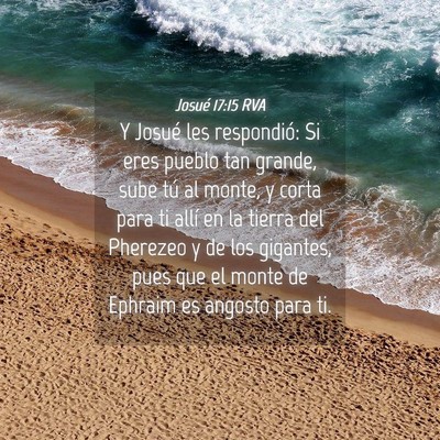 Picture 04 - Josué 17:15 RVA - Y Josué les respondió: Si eres pueblo tan - Bible Verse Picture