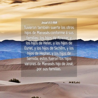 Picture 04 - Josué 17:2 RVA - Tuvieron también suerte los otros hijos de - Bible Verse Picture