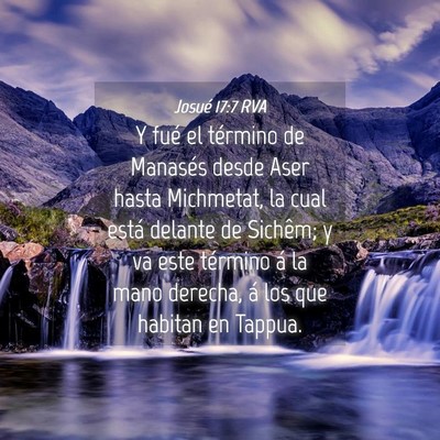 Picture 04 - Josué 17:7 RVA - Y fué el término de Manasés desde Aser hasta - Bible Verse Picture