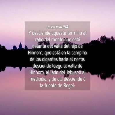 Picture 04 - Josué 18:16 RVA - Y desciende aqueste término al cabo del monte - Bible Verse Picture