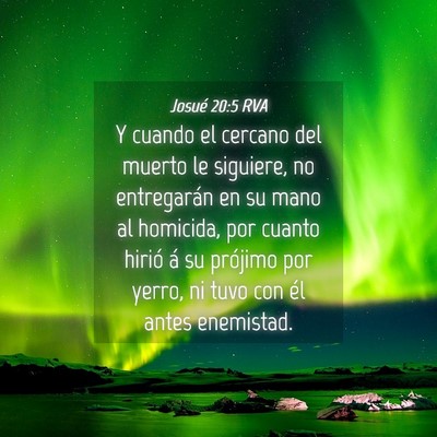 Picture 04 - Josué 20:5 RVA - Y cuando el cercano del muerto le siguiere, no - Bible Verse Picture