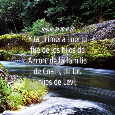 Picture 04 - Josué 21:10 RVA - Y la primera suerte fué de los hijos de Aarón, - Bible Verse Picture