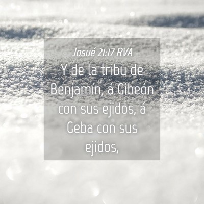 Picture 04 - Josué 21:17 RVA - Y de la tribu de Benjamín, á Gibeón con sus - Bible Verse Picture