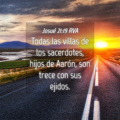 Picture 04 - Josué 21:19 RVA - Todas las villas de los sacerdotes, hijos de - Bible Verse Picture