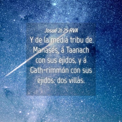 Picture 04 - Josué 21:25 RVA - Y de la media tribu de Manasés, á Taanach con - Bible Verse Picture
