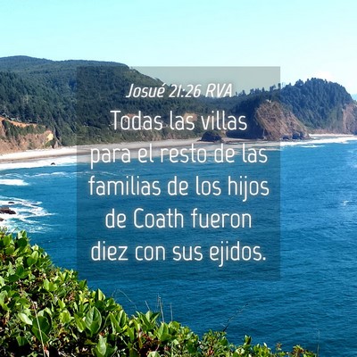 Picture 04 - Josué 21:26 RVA - Todas las villas para el resto de las familias de - Bible Verse Picture
