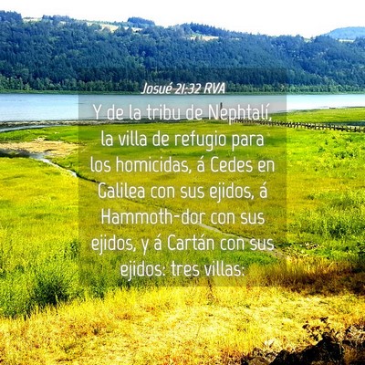 Picture 04 - Josué 21:32 RVA - Y de la tribu de Nephtalí, la villa de refugio - Bible Verse Picture