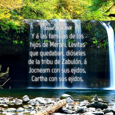 Picture 04 - Josué 21:34 RVA - Y á las familias de los hijos de Merari, Levitas - Bible Verse Picture