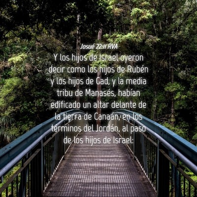 Picture 04 - Josué 22:11 RVA - Y los hijos de Israel oyeron decir como los hijos - Bible Verse Picture
