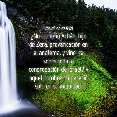 Picture 04 - Josué 22:20 RVA - ¿No cometió Achân, hijo de Zera, - Bible Verse Picture