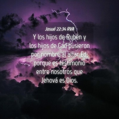 Picture 04 - Josué 22:34 RVA - Y los hijos de Rubén y los hijos de Gad pusieron - Bible Verse Picture