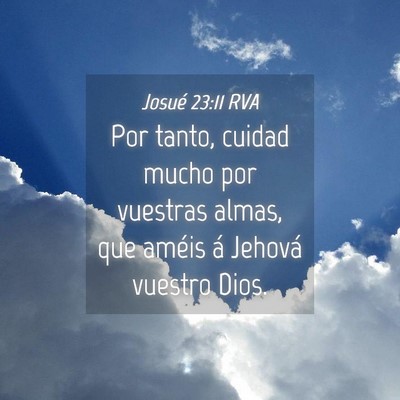 Picture 04 - Josué 23:11 RVA - Por tanto, cuidad mucho por vuestras almas, que - Bible Verse Picture