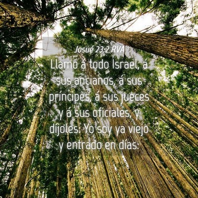 Picture 04 - Josué 23:2 RVA - Llamó á todo Israel, á sus ancianos, á sus - Bible Verse Picture