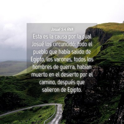 Picture 04 - Josué 5:4 RVA - Esta es la causa por la cual Josué los - Bible Verse Picture