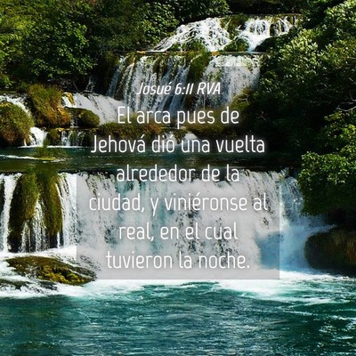 Picture 04 - Josué 6:11 RVA - El arca pues de Jehová dió una vuelta alrededor - Bible Verse Picture