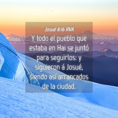 Picture 04 - Josué 8:16 RVA - Y todo el pueblo que estaba en Hai se juntó para - Bible Verse Picture