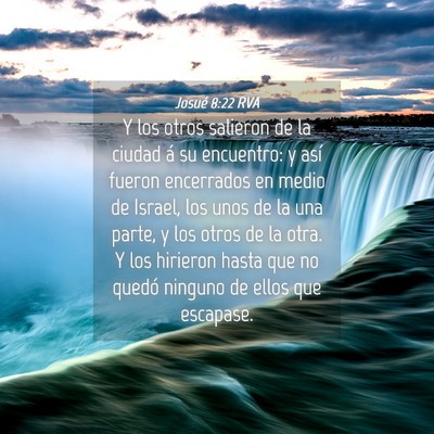 Picture 04 - Josué 8:22 RVA - Y los otros salieron de la ciudad á su - Bible Verse Picture
