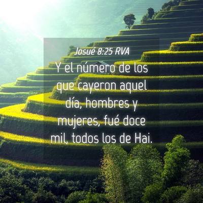 Picture 04 - Josué 8:25 RVA - Y el número de los que cayeron aquel día, - Bible Verse Picture