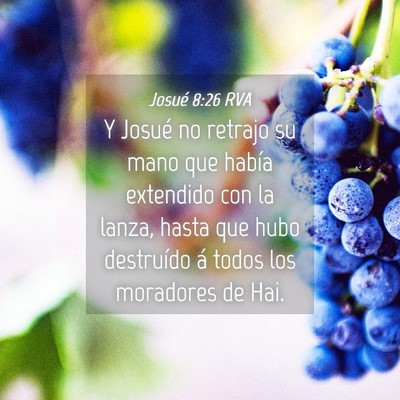 Picture 04 - Josué 8:26 RVA - Y Josué no retrajo su mano que había extendido - Bible Verse Picture