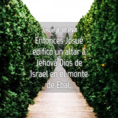 Picture 04 - Josué 8:30 RVA - Entonces Josué edificó un altar á Jehová Dios - Bible Verse Picture