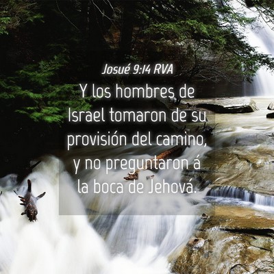 Picture 04 - Josué 9:14 RVA - Y los hombres de Israel tomaron de su provisión - Bible Verse Picture