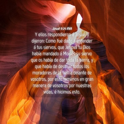 Picture 04 - Josué 9:24 RVA - Y ellos respondieron á Josué, y dijeron: Como - Bible Verse Picture